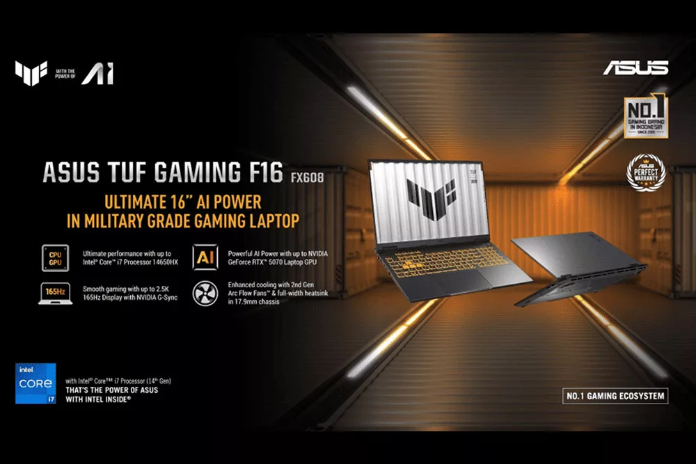 ASUS TUF Gaming F16 RTX 5070: Laptop Programmer Terbaik 2026 1 Laptop Programmer Terbaik 2026