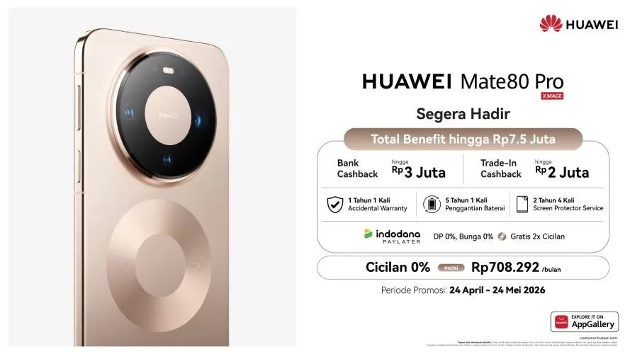 Huawei Mate 80 Pro Resmi Hadir di Indonesia, Flagship Tangguh Kamera Gahar 3 Harga Huawei Mate 80 Pro