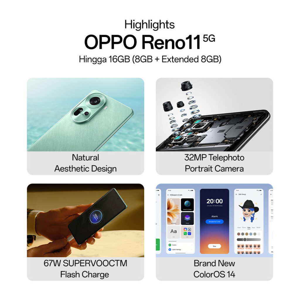 Baterai, OS, Design dan Camera Oppo Reno 11 Series