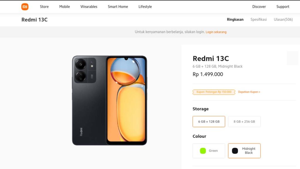 Harga Xiaomi Redmi 13C