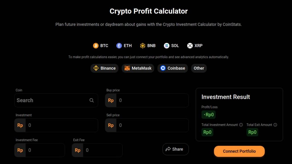 CoinStats - Kalkulator Kripto Terbaik