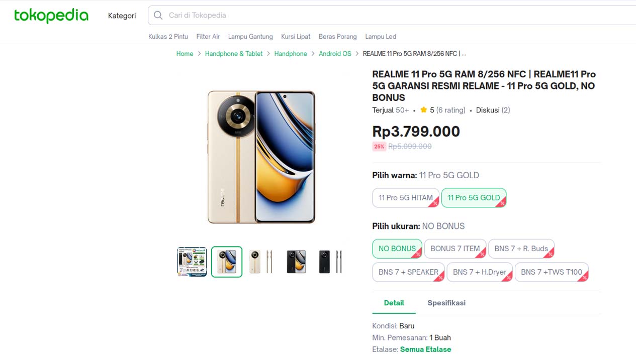 Realme 11 Pro 5G Turun Harga