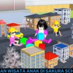 Membangun Taman Wisata Anak di Sakura School Simulator