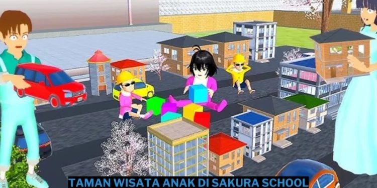 Membangun Taman Wisata Anak di Sakura School Simulator