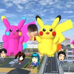 Berburu Pokémon di Sakura School Simulator