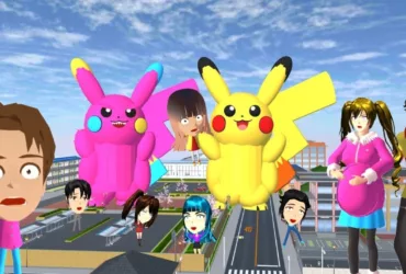 Berburu Pokémon di Sakura School Simulator