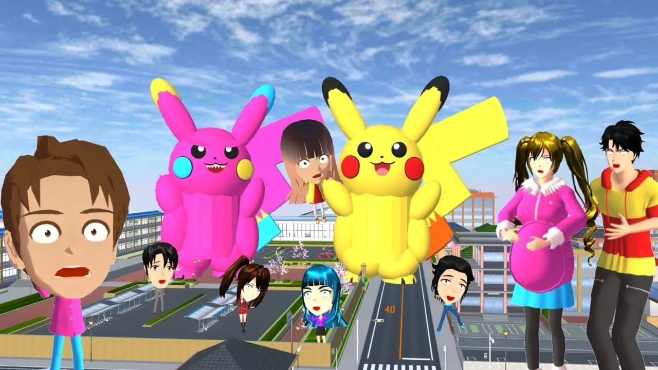 Berburu Pokémon di Sakura School Simulator