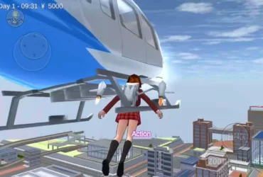 Berjelajah dengan Jetpack di Sakura School Simulator