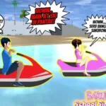 Cara Bermain Jet Ski di Sakura School Simulator untuk Pemula