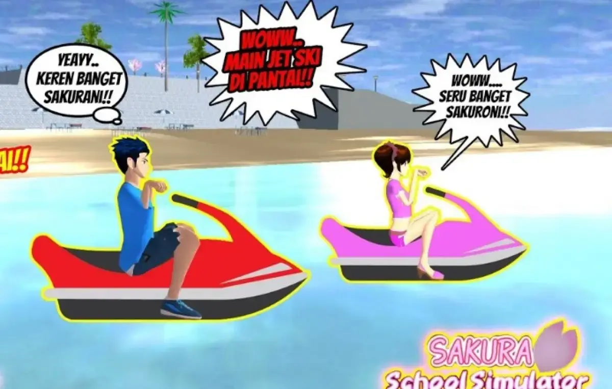 Cara Bermain Jet Ski di Sakura School Simulator untuk Pemula