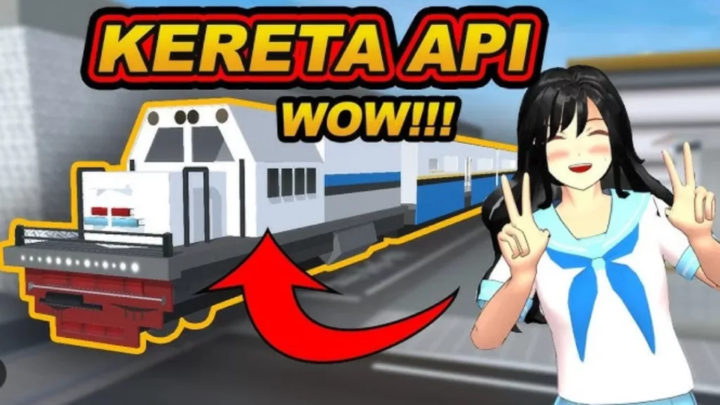 Cara Naik Kereta Api di Sakura School Simulator