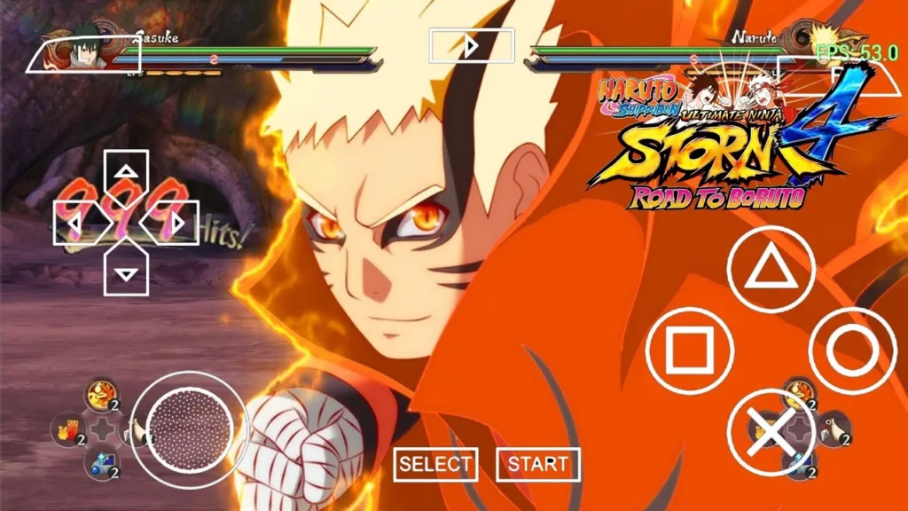 Game Naruto PSP di Emulator