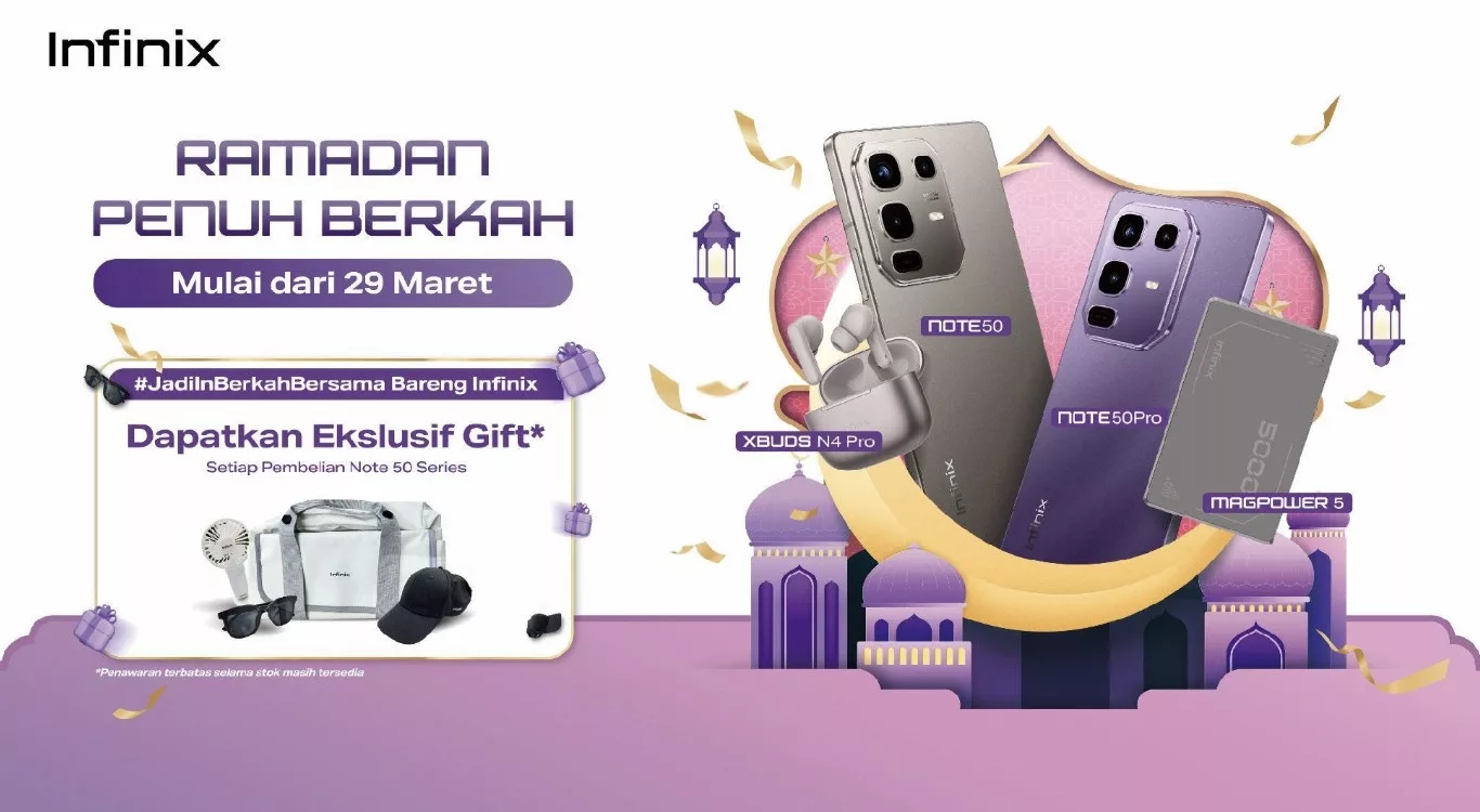 Infinix Ramadan Sale 2025! Diskon Rp600 Ribu, Dapatkan Cashback & Hadiah