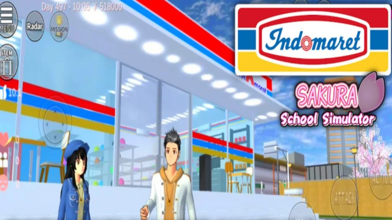 Membangun Minimarket di Sakura School Simulator