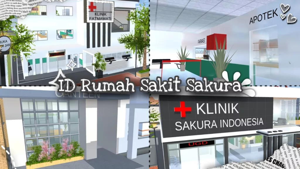 Cara Membuat Bangunan Rumah Sakit di Sakura School Simulator