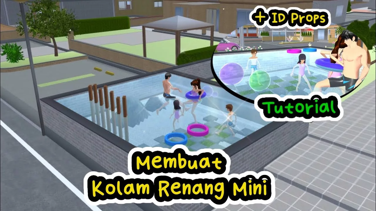 Membuat Kolam Renang Estetis di Sakura School Simulator