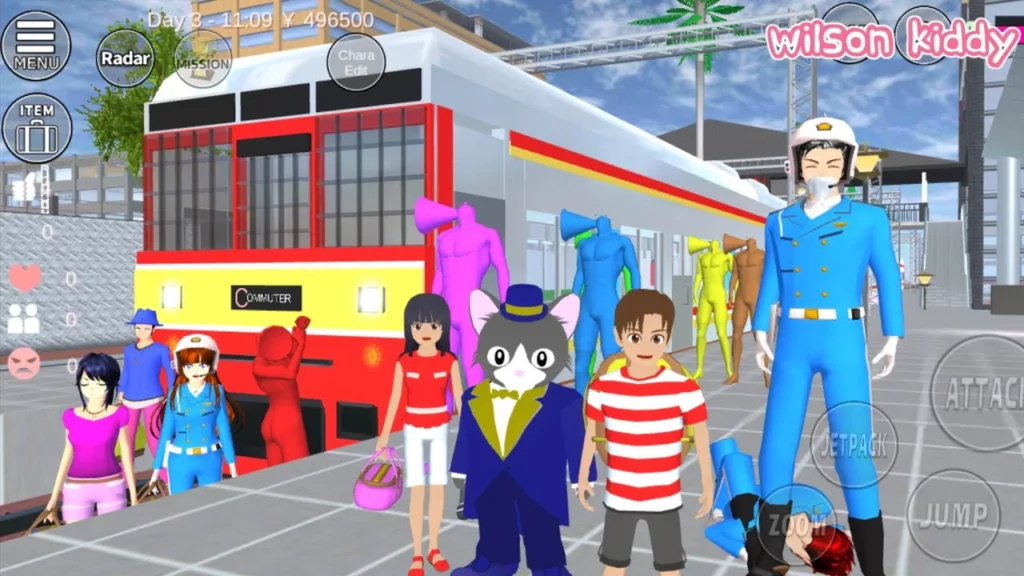 Cara Naik Kereta Api di Sakura School Simulator