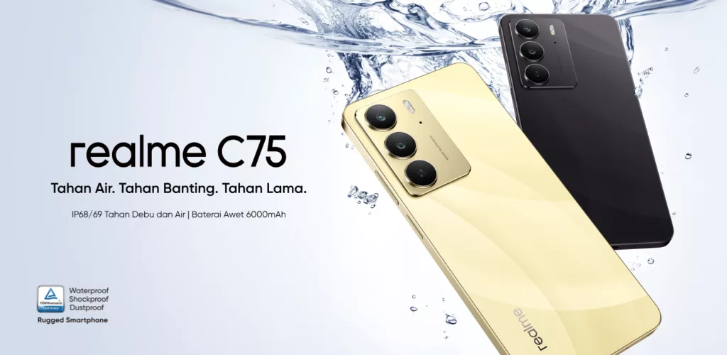 Realme C75 HP Tahan Air
