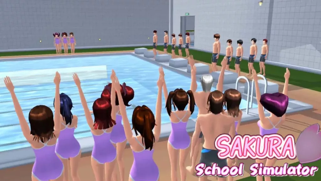 Cara Berenang di Sakura School Simulator