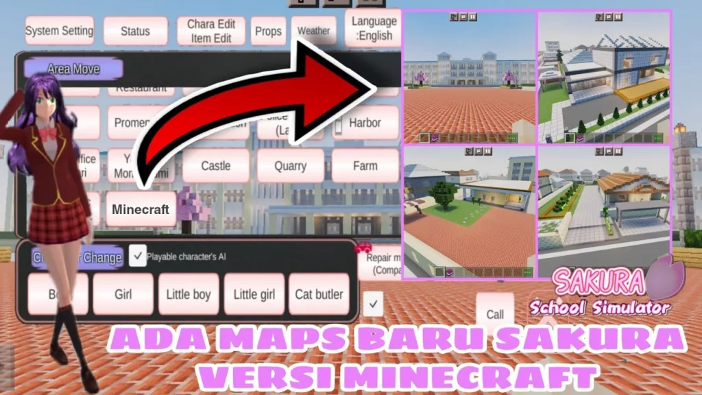 Cara Membuat Google Maps di Sakura School Simulator