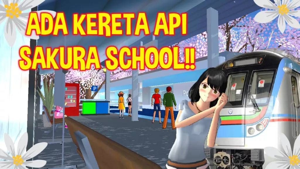 Cara Naik Kereta Api di Sakura School Simulator