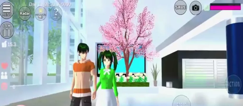 rumah musim dingin Sakura School Simulator