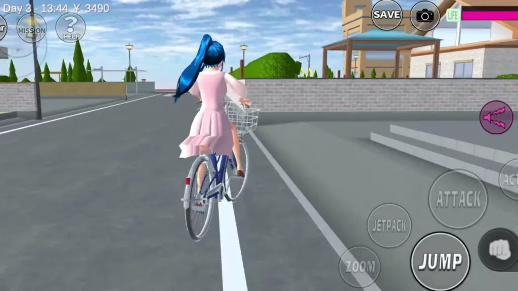Bersepeda di Sakura School Simulator Itu Seru