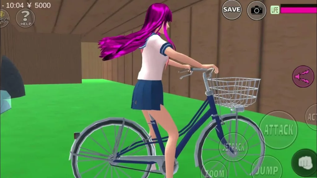 Cara Naik Sepeda di Sakura School Simulator