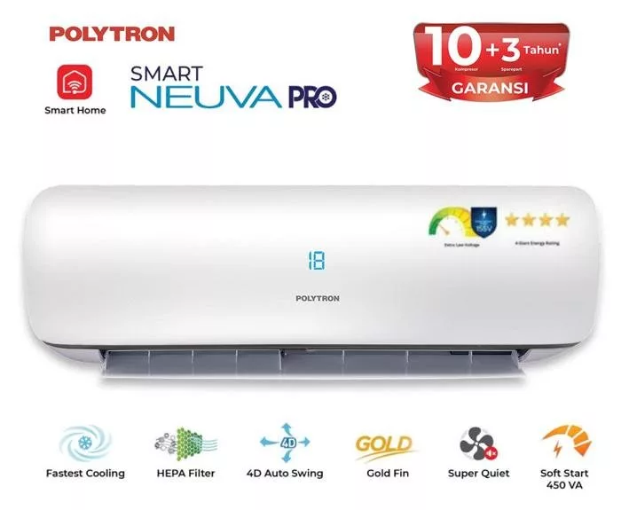 5 Rekomendasi AC Smart Terbaik 2025: Canggih, Irit, dan Praktis 4 AC POLYTRON SMART Neuva Pro