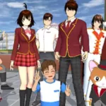 Bermain dengan NPC di Sakura School Simulator
