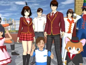 Bermain dengan NPC di Sakura School Simulator