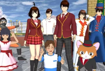 Bermain dengan NPC di Sakura School Simulator