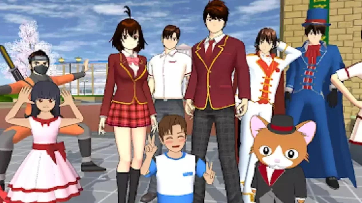 Bermain dengan NPC di Sakura School Simulator