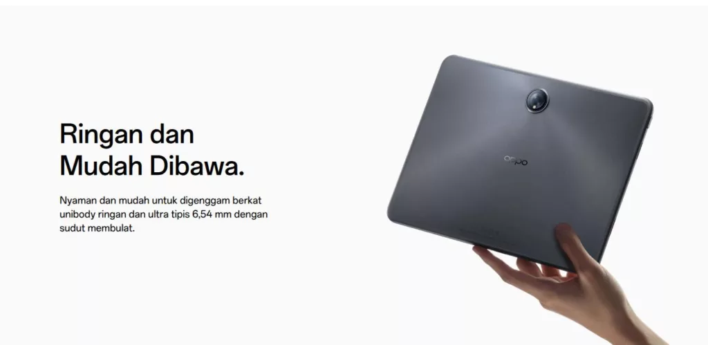Duel 2 Tablet Premium Terbaik: Samsung Tab S9 FE vs Oppo Pad 2, Siapa Juara? 5 Desain Oppo Pad 2