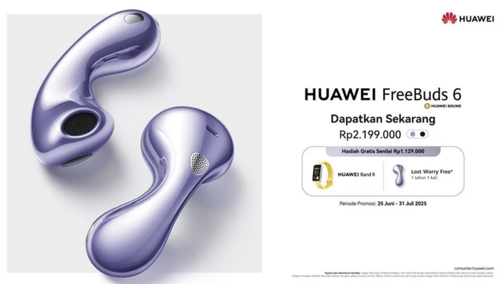 Huawei FreeBuds 6 Resmi Rilis, Suara Lebih Nendang Berkat Teknologi Driver Ganda 4 Harga Huawei FreeBuds 6