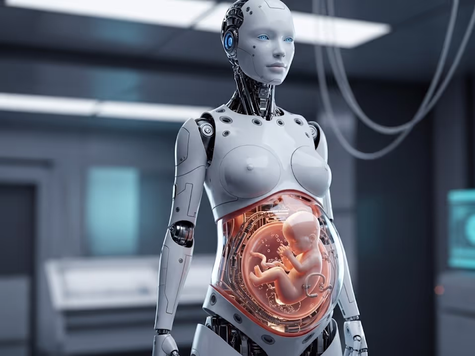 Ilustrasi Robot Hamil
