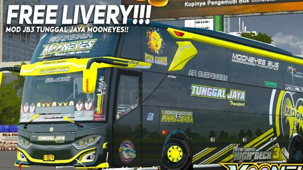 Download 10 Varian Livery BUSSID Tunggal Jaya Mooneyes
