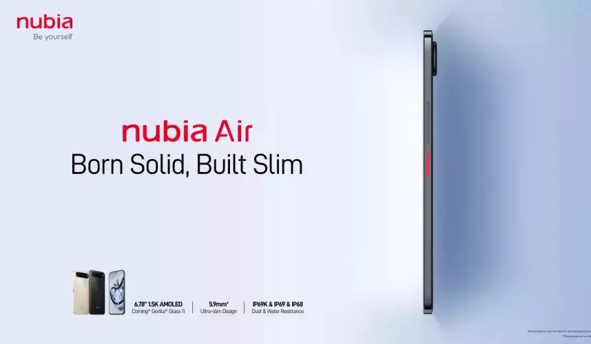 Desain Nubia Air Super Tipis
