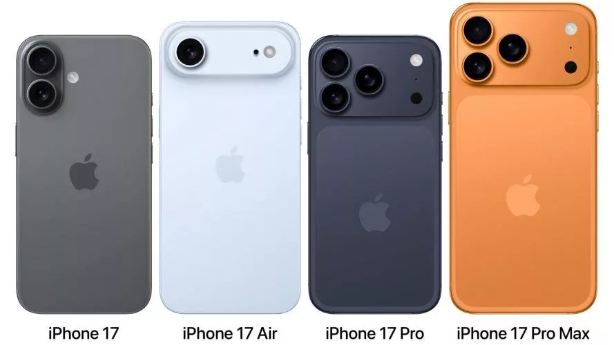 Perbandingan HP iPhone Air vs iPhone 17 Pro vs Pro Max
