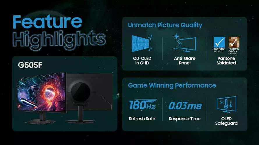 Spesifikasi Samsung Odyssey OLED G5 G50SF