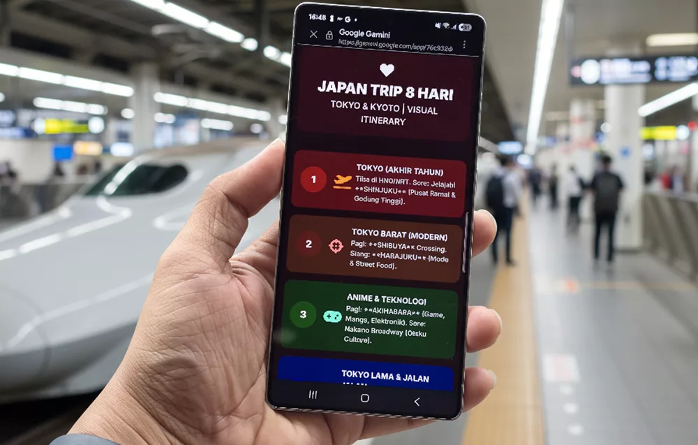 Galaxy S25 Ultra dengan Google Gemini Hadirkan Cara Baru Menikmati Liburan Akhir Tahun 1 Gemini Canvas di Galaxy S25 Ultra