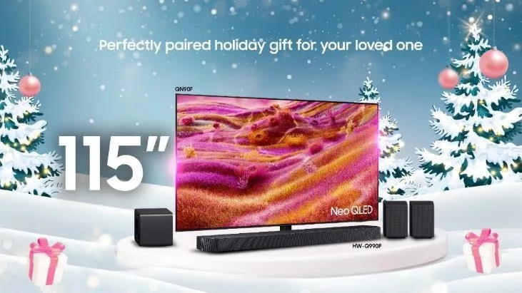 Perpaduan Samsung TV dan Soundbar dengan teknologi Q-Symphony