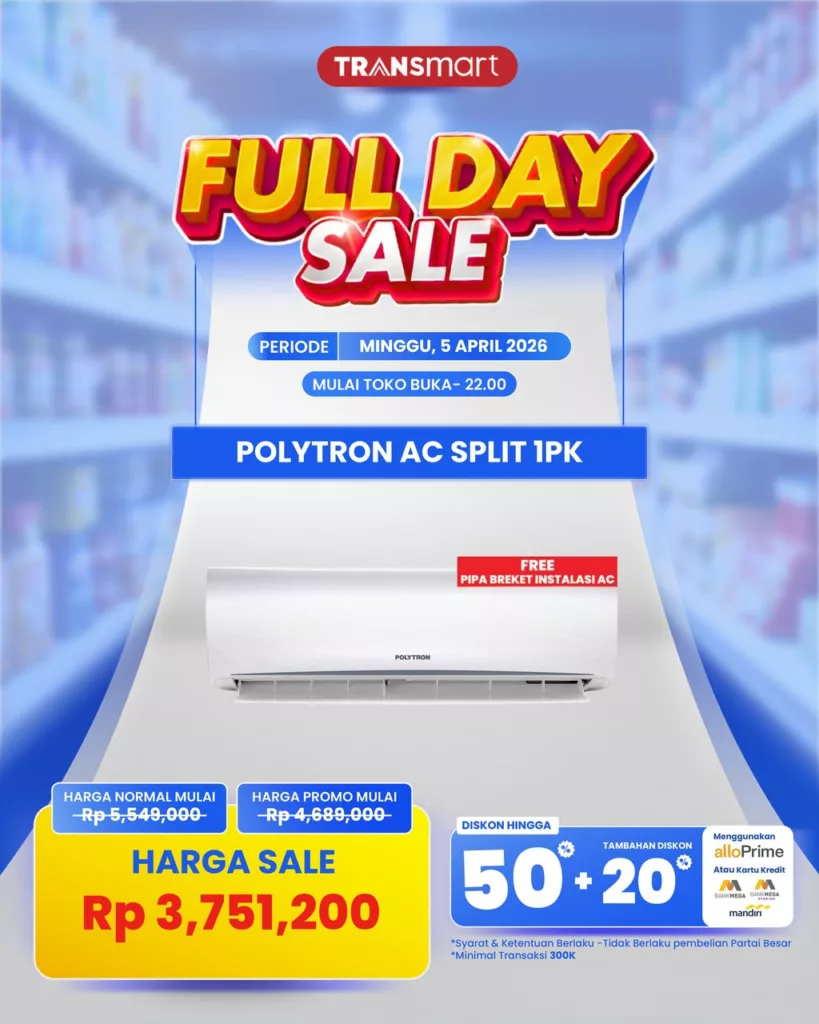 Harga AC Split 1 PK Polytron