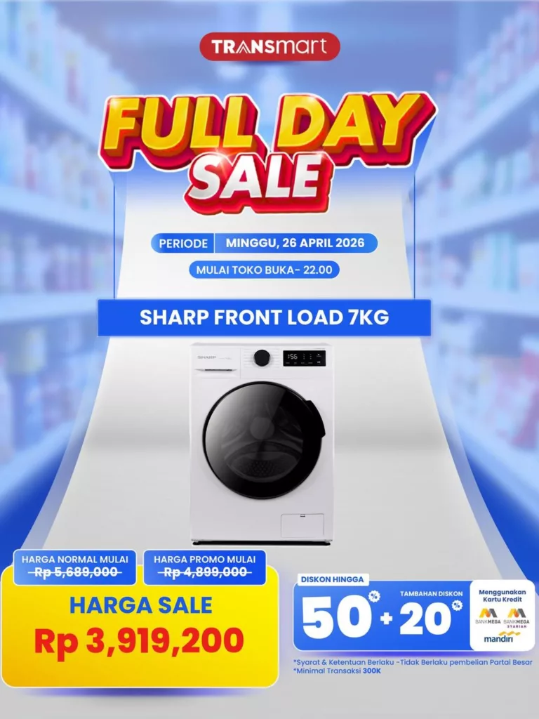 Promo mesin cuci Sharp Transmart